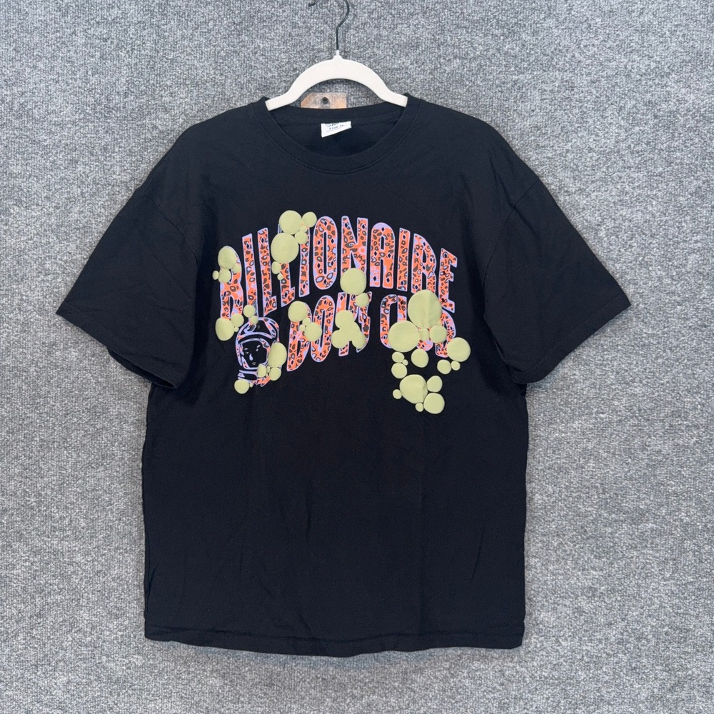 Billionaire Boys Club Tshirt Mens Medium Black Leopard Puff Print Streetwear